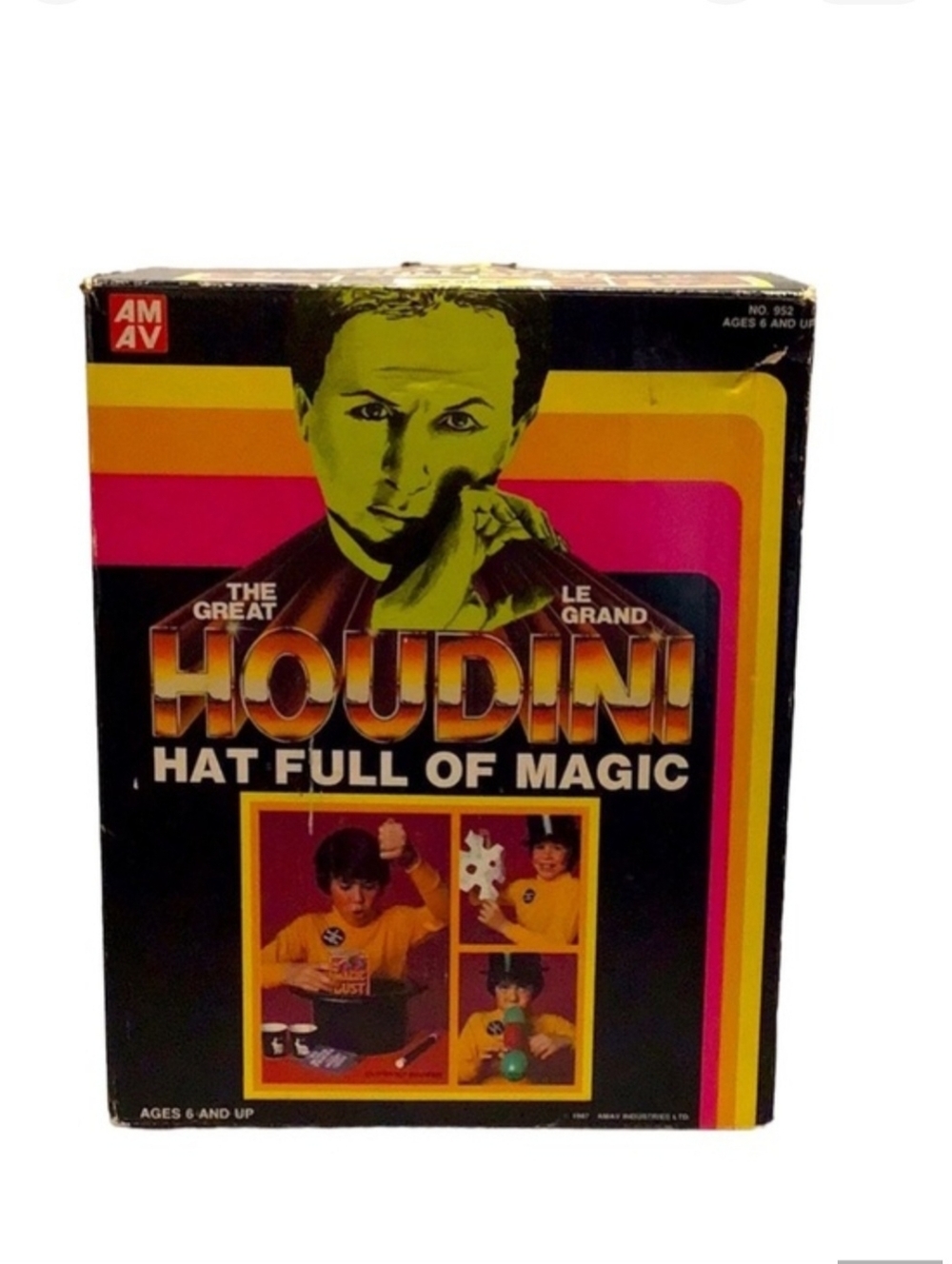 💚 Vintage Houdini Hat Full Of Magic Kit
